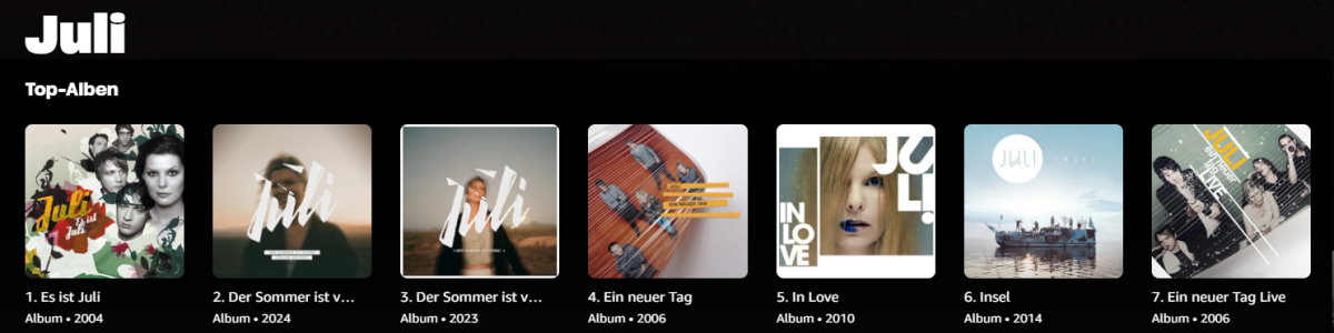 Juli Top Alben